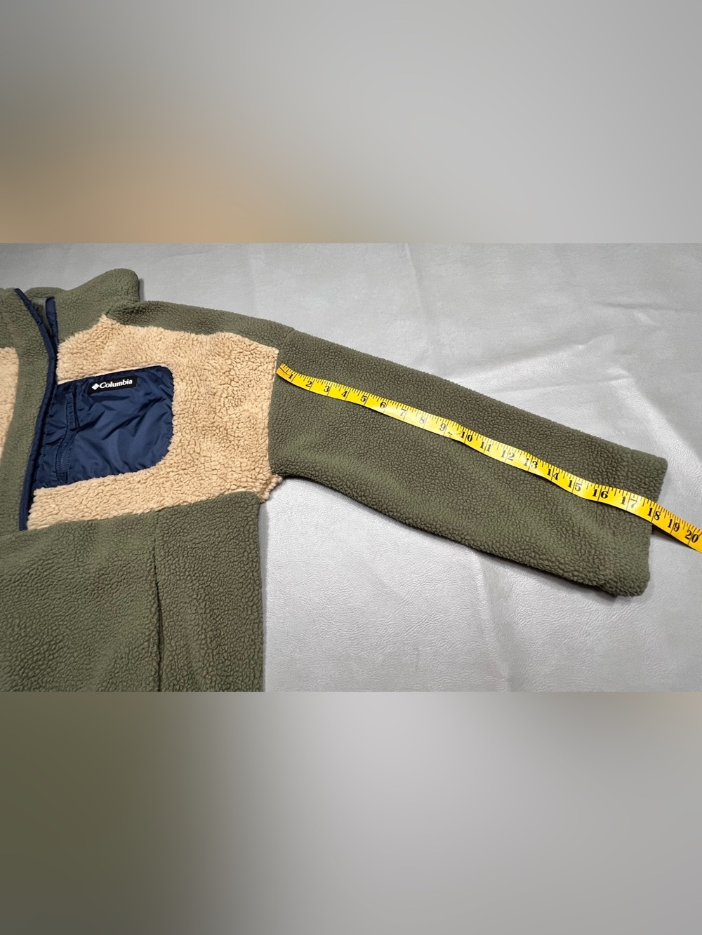 Columbia Lodge Sherpa Pullover Size Large 1/4 Snap - Picture 9 of 9